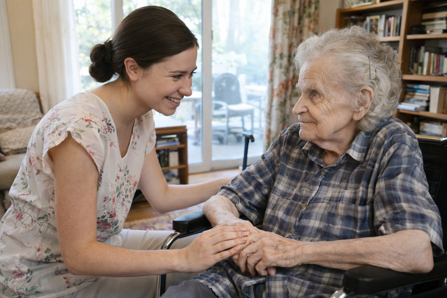 Hospice medical director with elderly patient